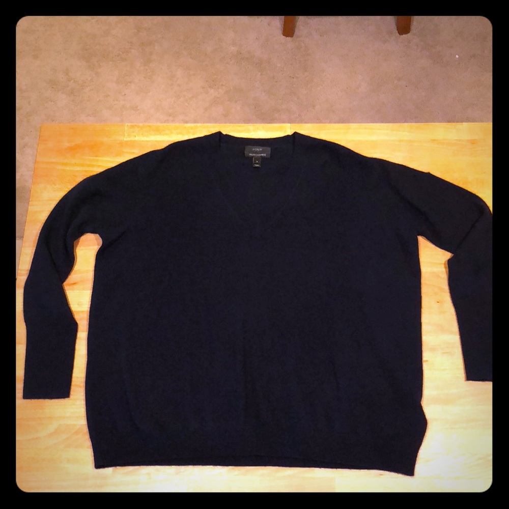 J. Crew Navy Italian Cashmere Sweater